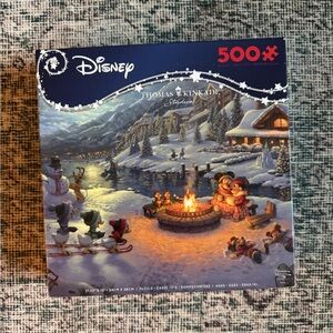 (Brand New Unopened)Disney Thomas Kinkade Cozy Winter Puzzle - Blue and White